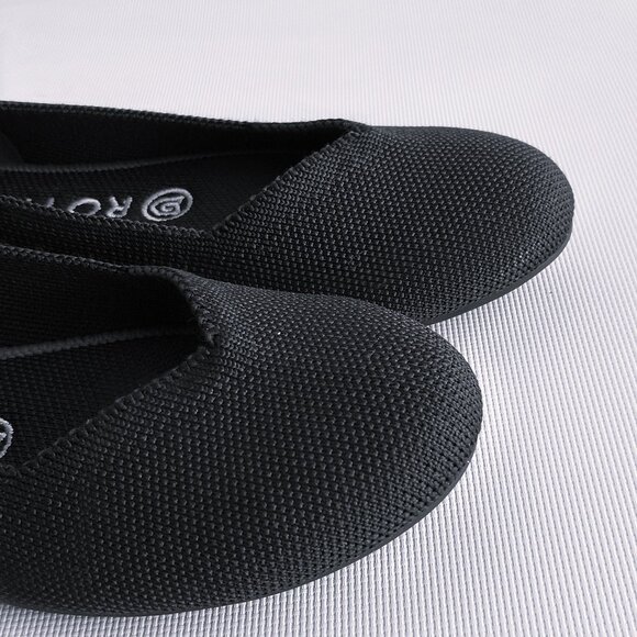Rothy's Round Toe Black 6.5 Flats Shoes - Picture 6 of 7